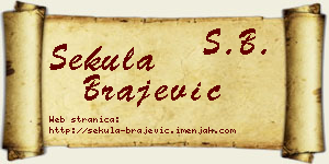 Sekula Brajević vizit kartica